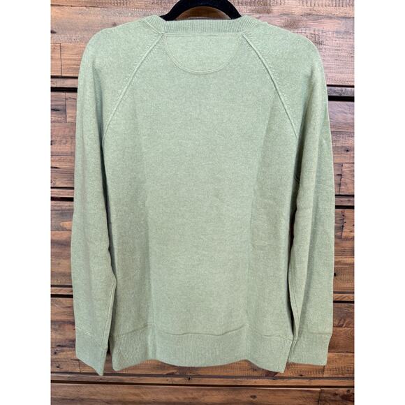 AE77 Sweater Women's Medium Green 100% Cashmere Crewneck Pullover Soft New Tag - Picture 2 of 8